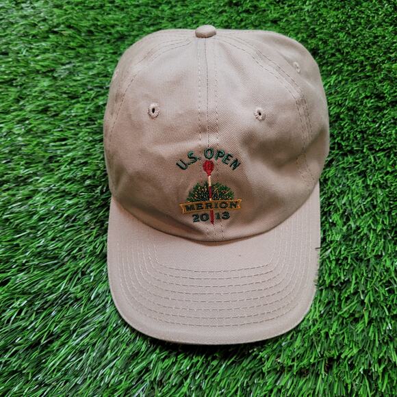 Official USGA 2013 U.S. Open Merion Golf Championship Hat Dad Cap Khaki - Picture 1 of 7